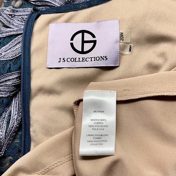 JS Collections Soutache Lace Blouson Gown - Picture 9 of 12